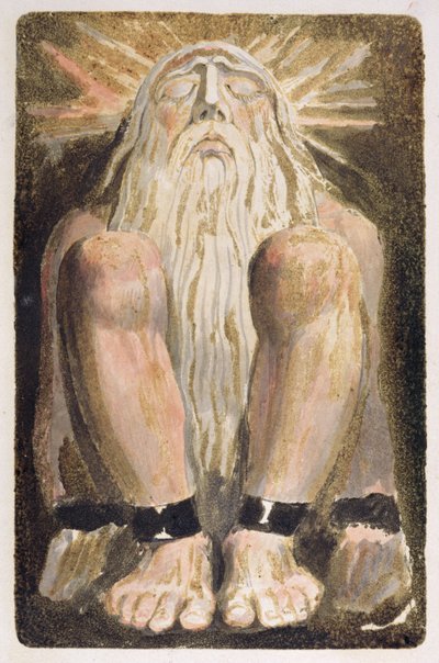A naked man with a long, white beard, plate 3 from 